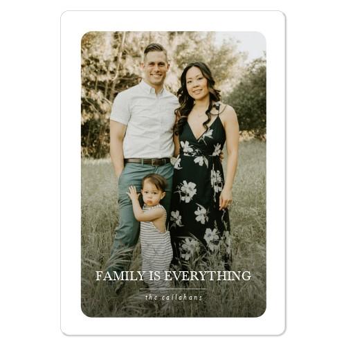 Personalized Magnets: Simple Border, 3x5, White