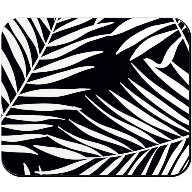 Custom Mouse Pads: Palm Tree Leaves, Black