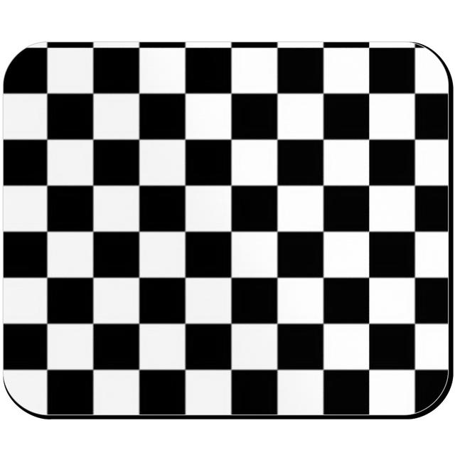 Custom Mouse Pads: Checker - Black and White, Black