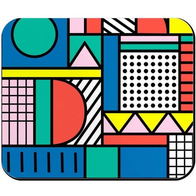 Custom Mouse Pads: Memphis Color Block, Multicolor