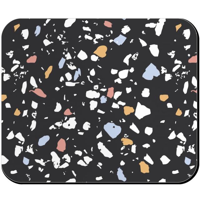 Custom Mouse Pads: Terrazzo Print - Dark, Black