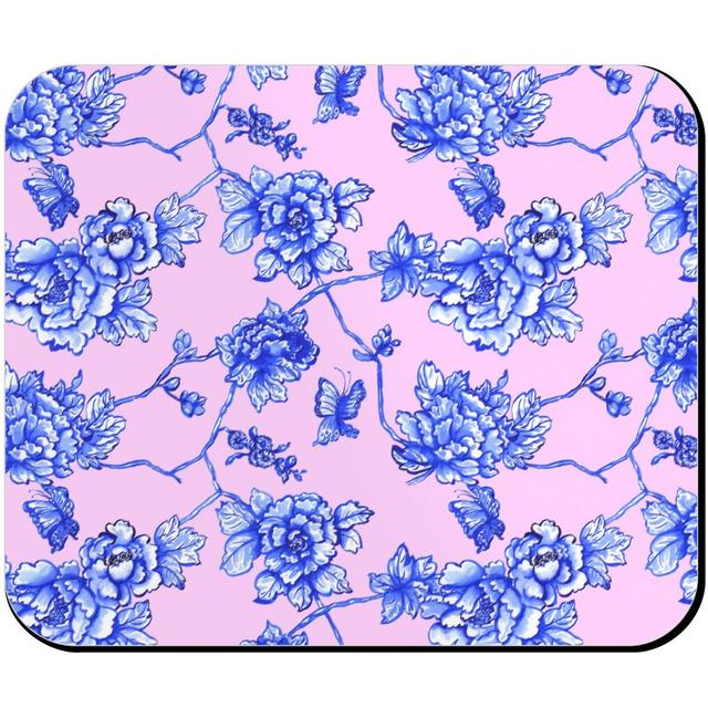 Mouse Pads: Chinoiserie Floral - Blush, Pink, Bright Pink