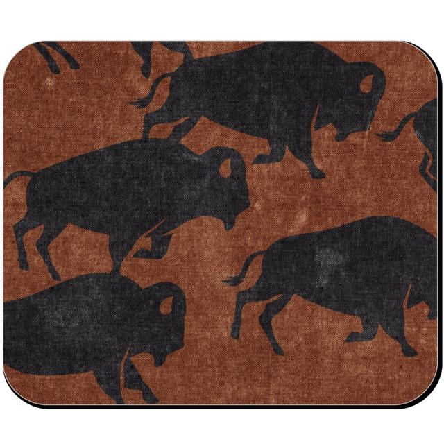 Custom Mouse Pads: Bison Stampede - Inkwell on Brandywine, Brown