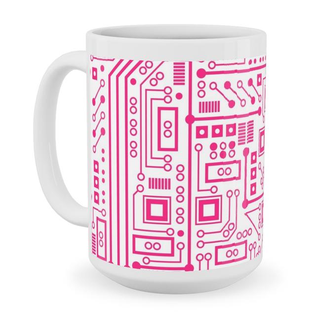 White Ceramic Mugs: Short Circuits Ceramic, 15oz, Sassy