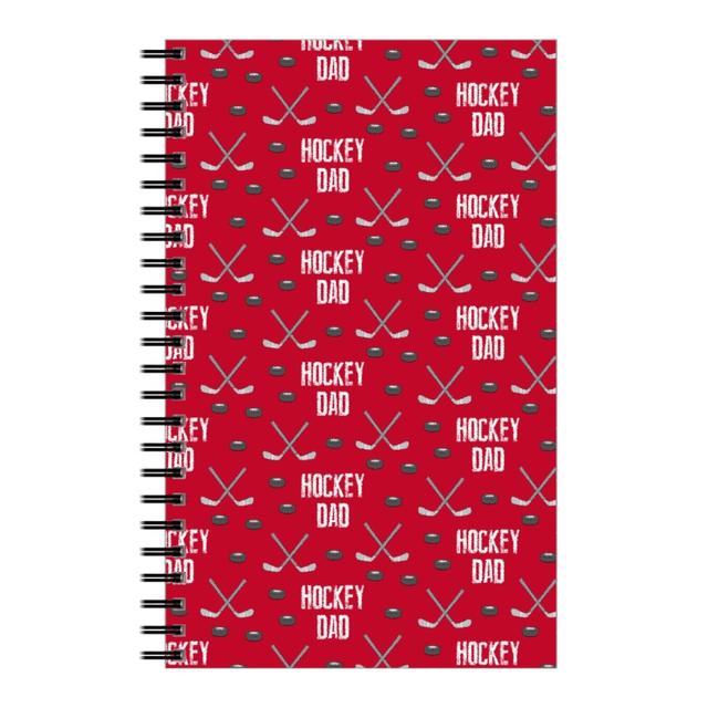 Personalized Notebooks: Hockey Dad - Red, 5x8, Red