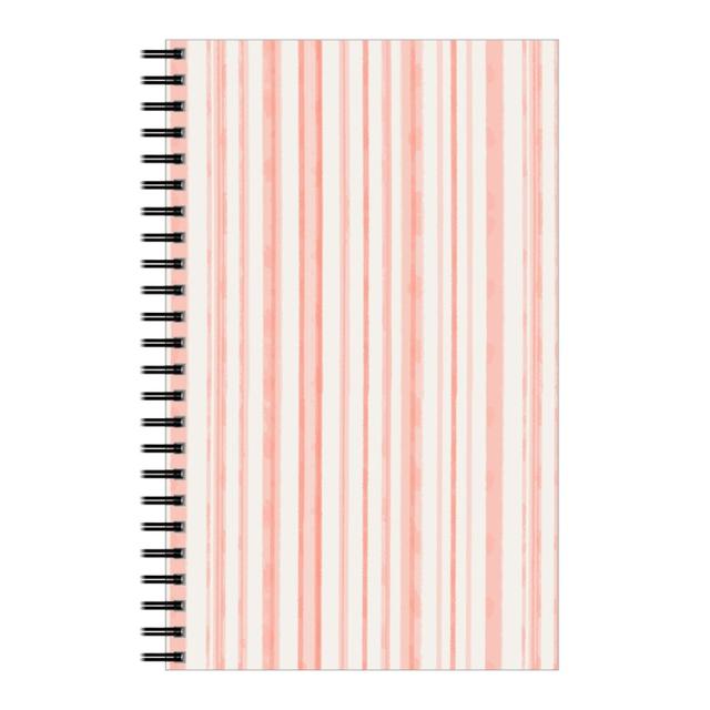 Personalized Notebooks: Dreamy Watercolor Stripe, 5x8, Pink, Quartz
