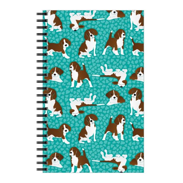 Personalized Notebooks: Beagle Dog, 5x8, Green, Seafoam