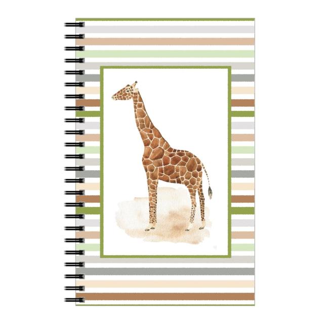 Personalized Notebooks: Jungle Safari Animals and Stripes Giraffe, 5x8, Multicolor