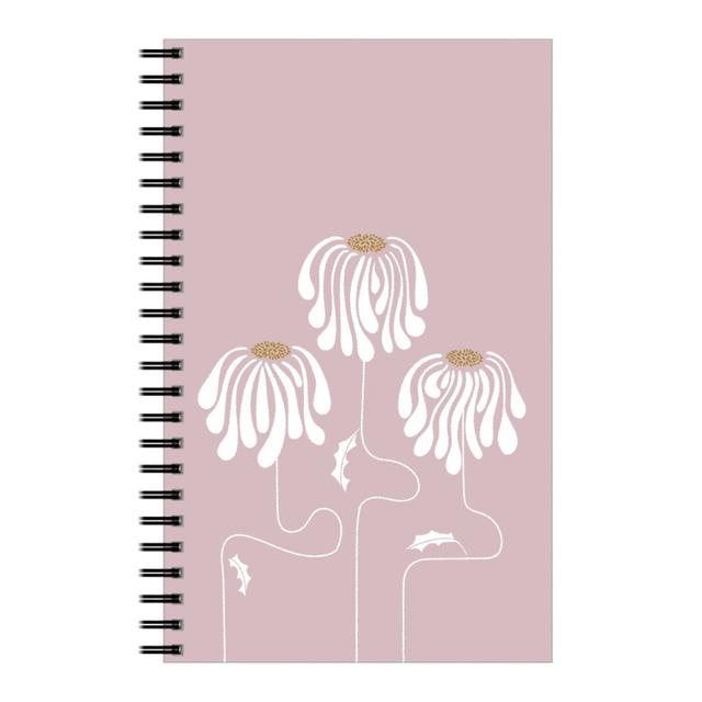 Personalized Notebooks: Mod Lazy Daisies, 5x8, Pink, Whisper