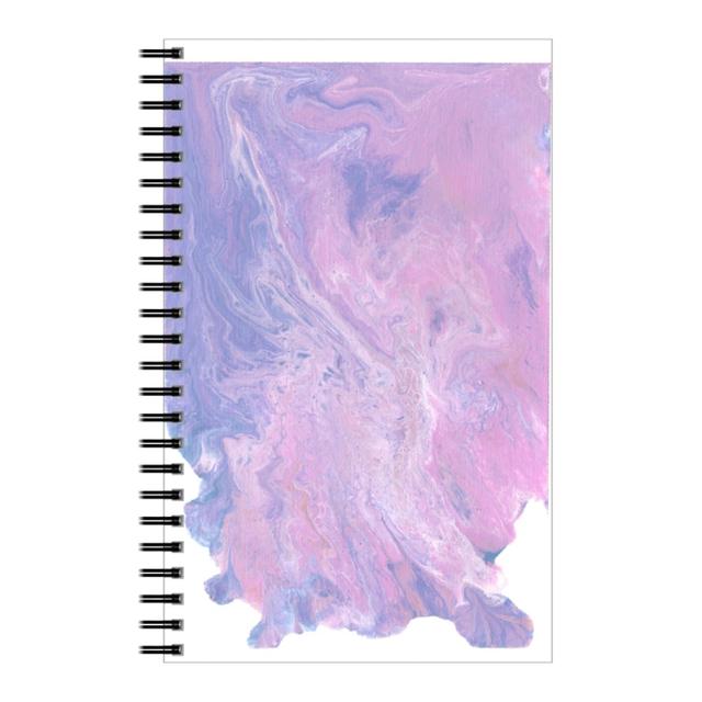 Personalized Notebooks: Acrylic Pour Abstract - Purple and Pink, 5x8, Purple