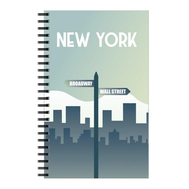 Personalized Notebooks: New York City Street Signs, 5x8, Green, Sage