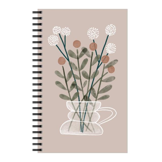 Personalized Notebooks: Coffee Pot Plants - Beige, 5x8, Beige, Pearl