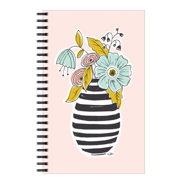 Personalized Notebooks: Summer Floral Vase, 5x8, Multicolor, Pearl