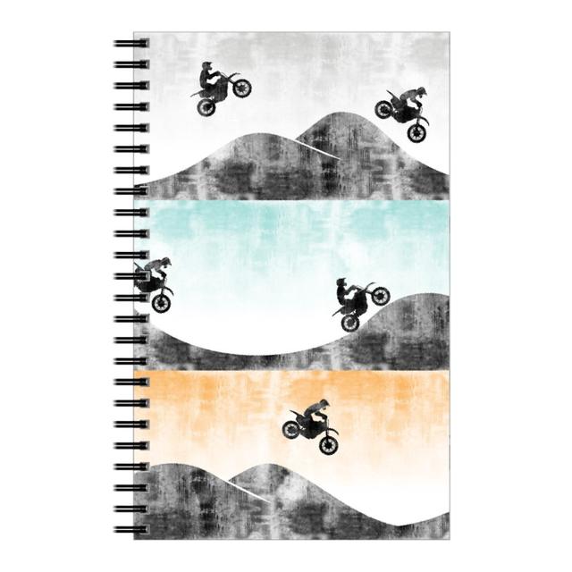 Personalized Notebooks: Motocross Dirt Bike, 5x8, Multicolor, Burst