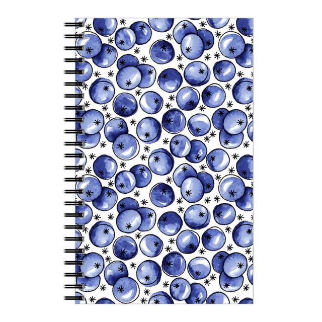 Personalized Notebooks: Watercolor Blueberries, 5x8, Blue, True Blue