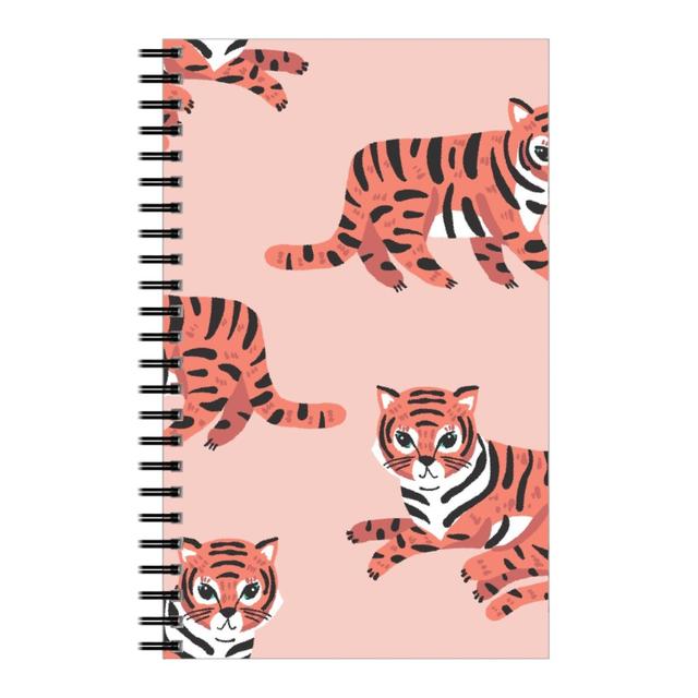 Personalized Notebooks: Jungle Tigers - Blush and Coral, 5x8, Pink, Bright Pink
