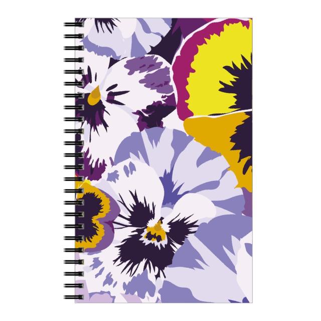 Personalized Notebooks: Pansy By Numbers - Purple, 5x8, Purple