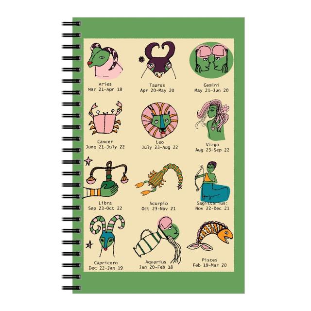 Personalized Notebooks: Retro Zodiac Signs, 5x8, Multicolor, Elderflower