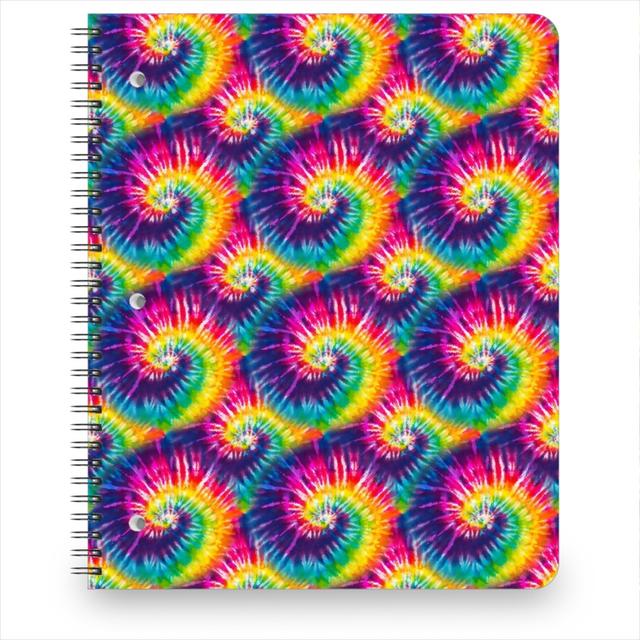 Personalized Notebooks: Colorful Rainbow Tie Dye Swirl - Multi, 8.5x11