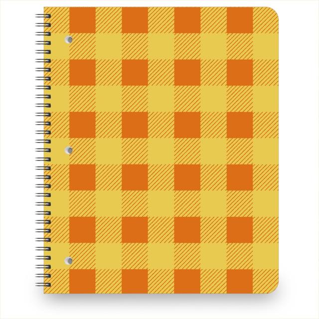 Personalized Notebooks: Buffalo Checked Plaid, 8.5x11, Yellow, Marigold