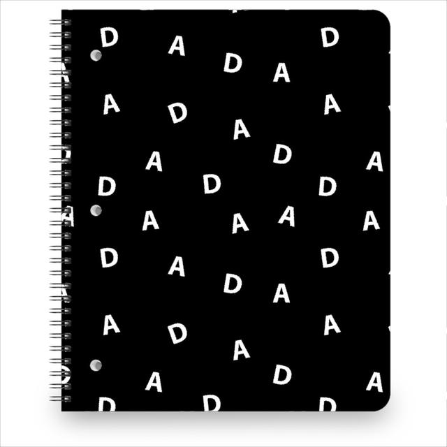 Personalized Notebooks: Sweet Dad Typography - Black and White, 8.5x11, Black