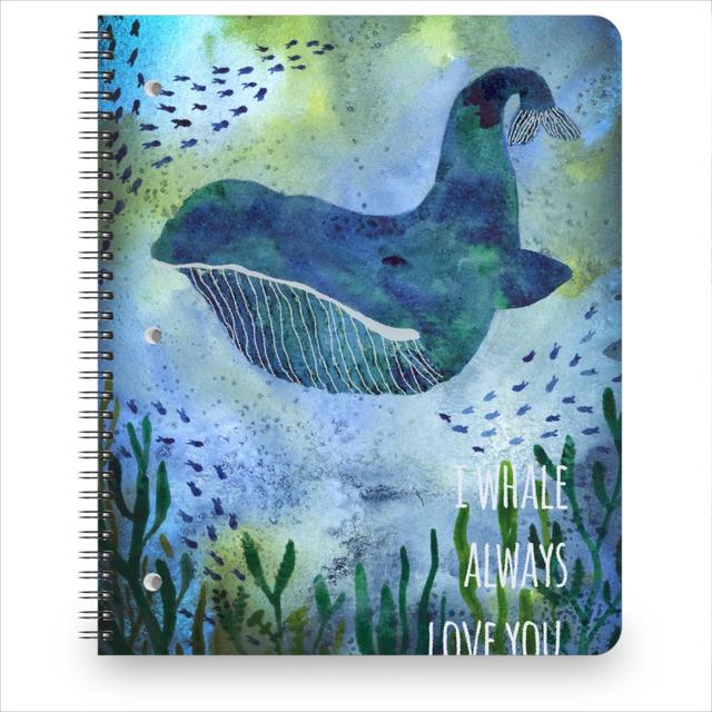 Personalized Notebooks: I Whale Always Love You, 8.5x11, Blue, True Blue