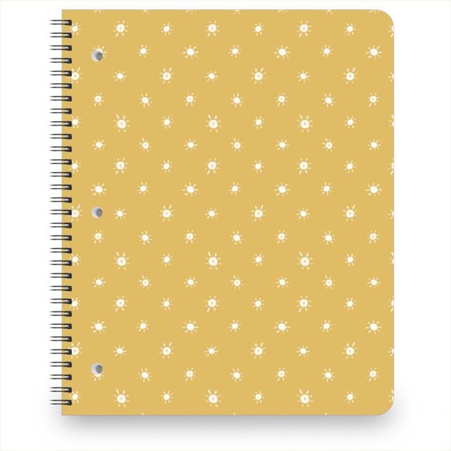 Personalized Notebooks: Dotted Suns - Yellow, 8.5x11, Yellow, Classic Yellow