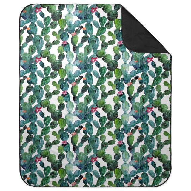 Picnic Blankets: Cactuses - Green Picnic Blanket, Green, Classic Green