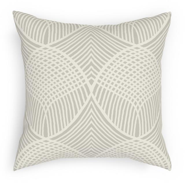 Woven Pillows: Richmond - Light, Black, 18x18, Single Sided, Beige, Pearl