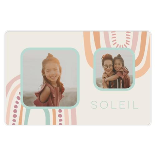 Custom Placemats: Bright Rainbows, Green, mint