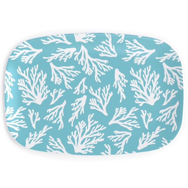 Serving Platters: Coral - Turquoise, Blue, True Blue