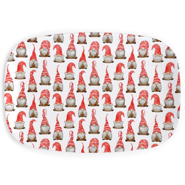Serving Platters: My Gnomes, Red, Pearl