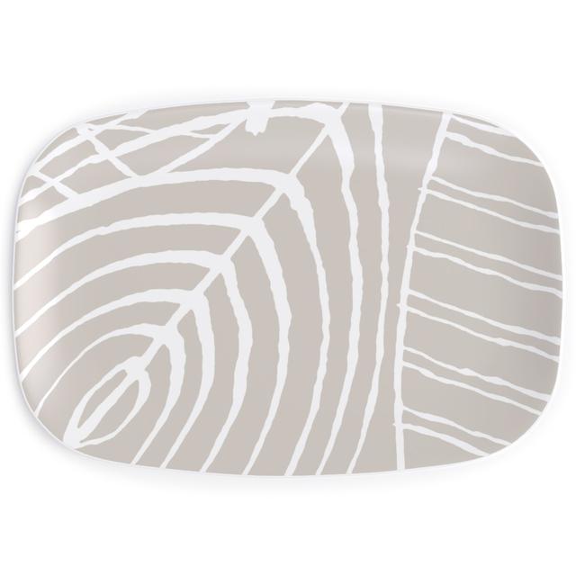 Serving Platters: Leaves - Greige, Beige, Pearl