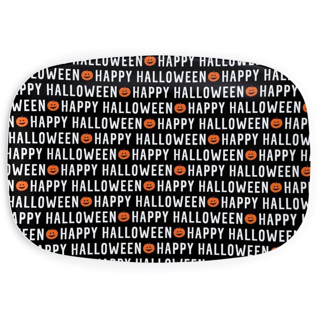 Serving Platters: Happy Halloween Black