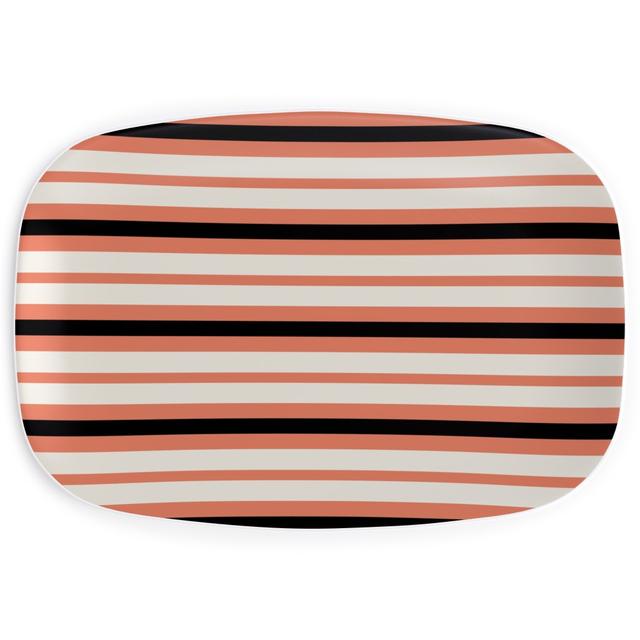 Serving Platters: Spooky Halloween Stripe, Multicolor