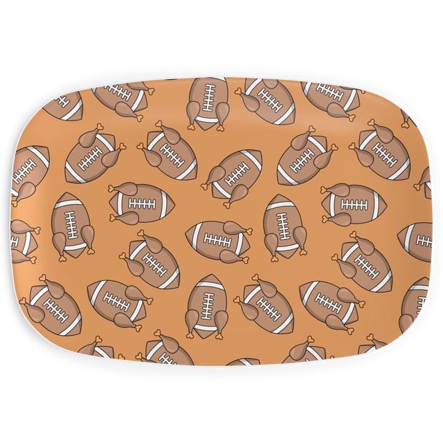Serving Platters: Turkey Football, Beige, Pueblo