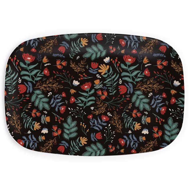 Serving Platters: Midnight Garden, Black
