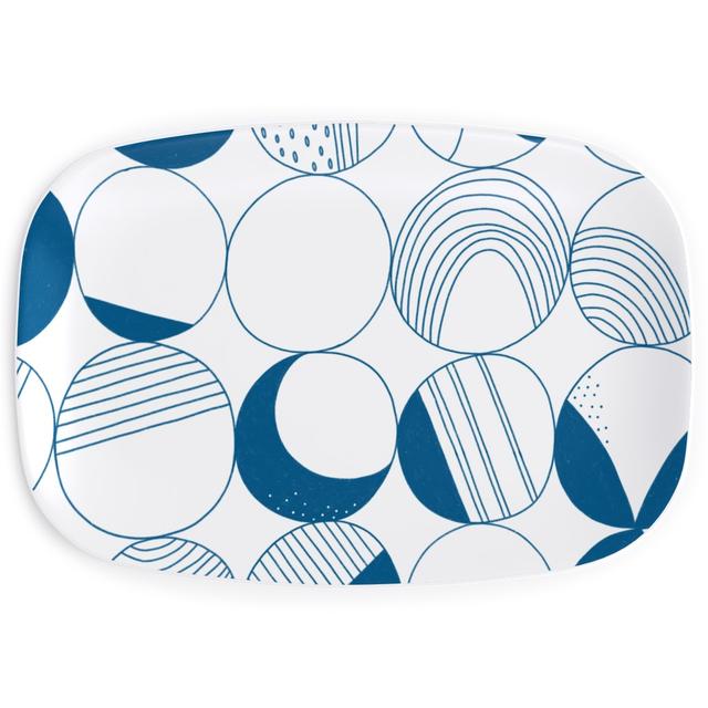 Serving Platters: Abstract Moon - Blue, Tru