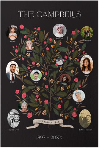 Custom Photo Puzzles: Blooming Family Tree, 1014 Pieces, Black