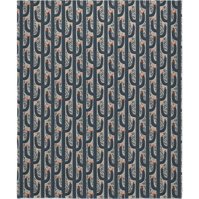 Plush Fleece Photo Blankets: Wyatt - Cactus - Navy Blanket, Plush Fleece, 50x60, Blue, True Blue