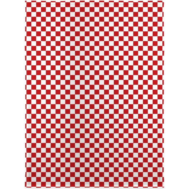 Fleece Photo Blankets: Checkerboard - Red and White Blanket, Fleece, 30x40