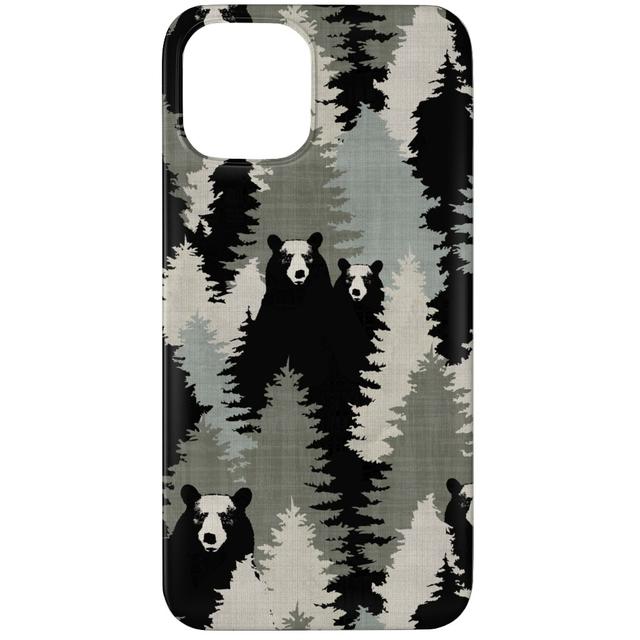 Custom iPhone 11 Pro Cases: Bears Texture - Green, Silicone Liner Case, Matte Finish, Green, Classic Green