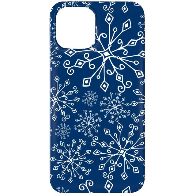Custom iPhone 11 Pro Cases: Frost Snowflakes, Silicone Liner Case, Matte Finish, Blue, Imperial