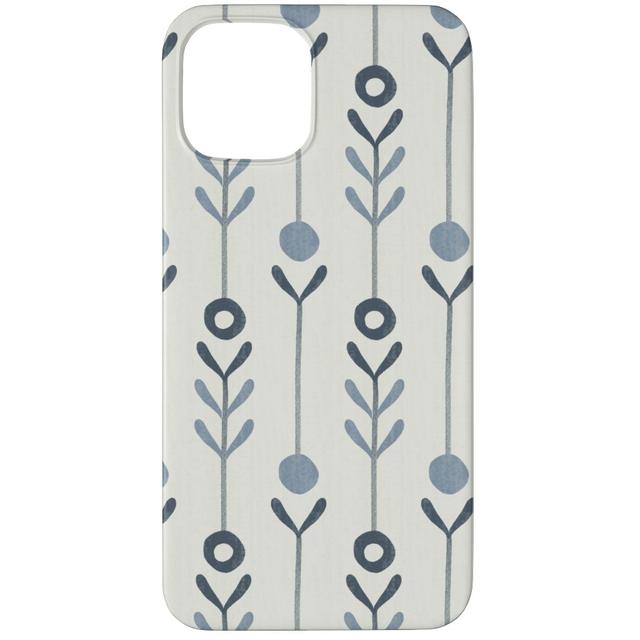 Custom iPhone 11 Pro Cases: Farmhouse Flowers - Line Art, Silicone Liner Case, Matte Finish, Blue, True Blue