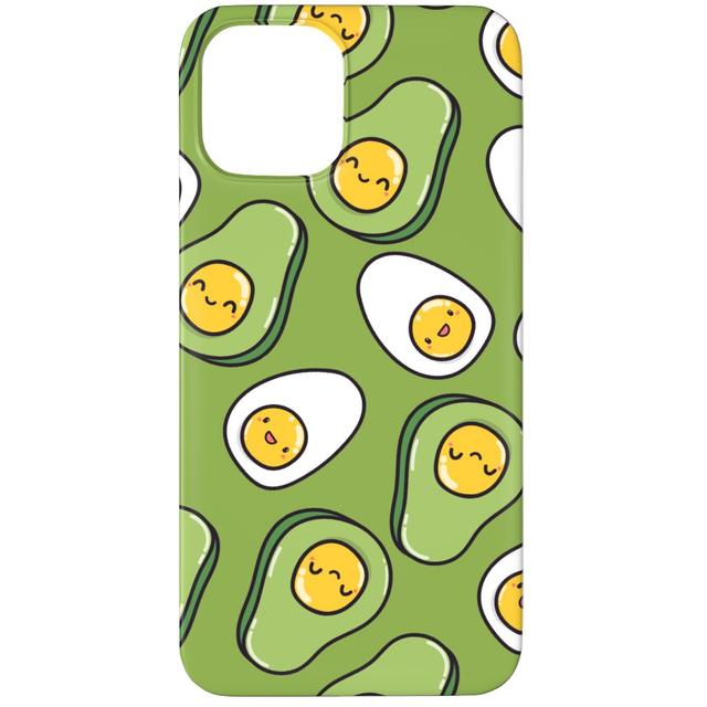 Custom iPhone 11 Pro Cases: Cute Egg and Avocado - Green, Slim Case, Matte Finish, Green, Classic Green