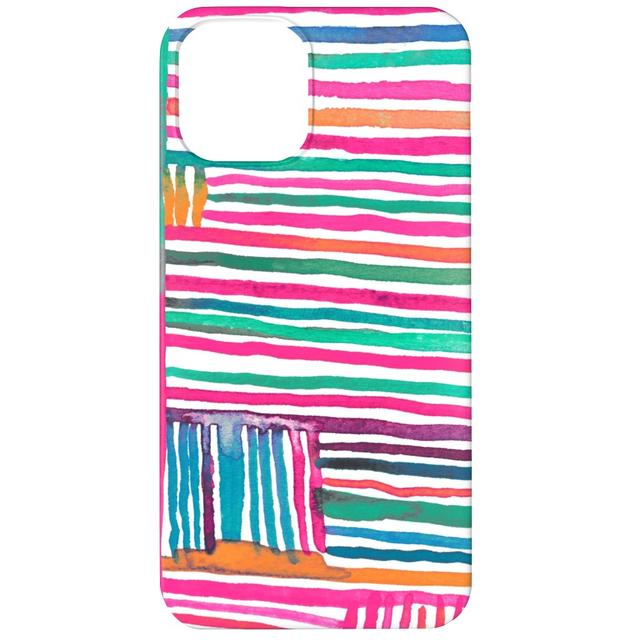 Custom iPhone 11 Cases: Linear Meditation, Slim Case, Matte Finish, Multicolor, Hot Pink