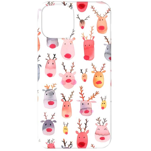Custom iPhone 11 Cases: Rudolph Reindeers, Slim Case, Matte Finish, Red, White