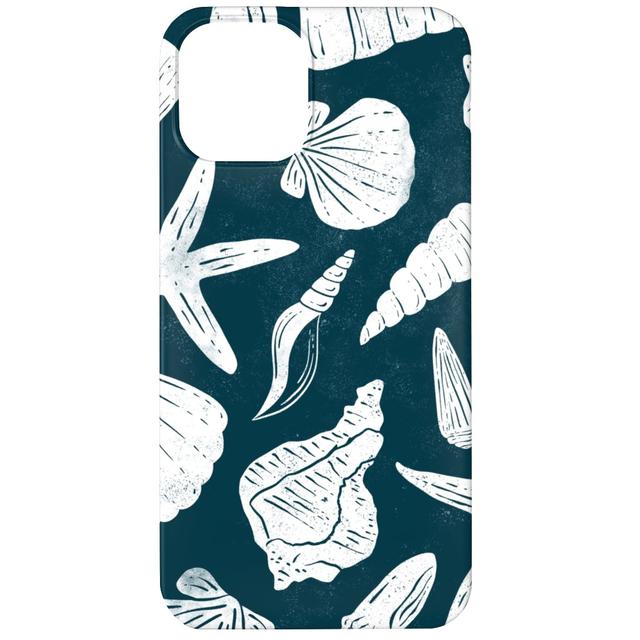 Custom iPhone 11 Cases: Textured Ocean Seashells - Dark Blue, Slim Case, Matte Finish, Blue, True Blue