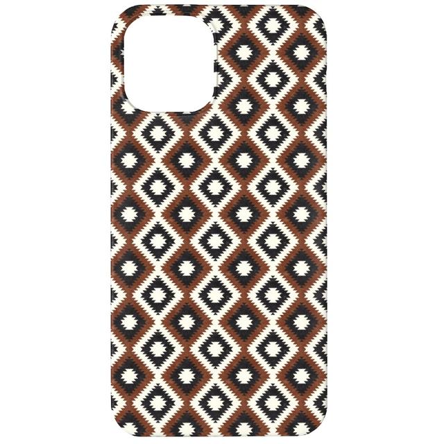 Custom iPhone 11 Cases: Aztec, Slim Case, Matte Finish, Brown, Silver Lining