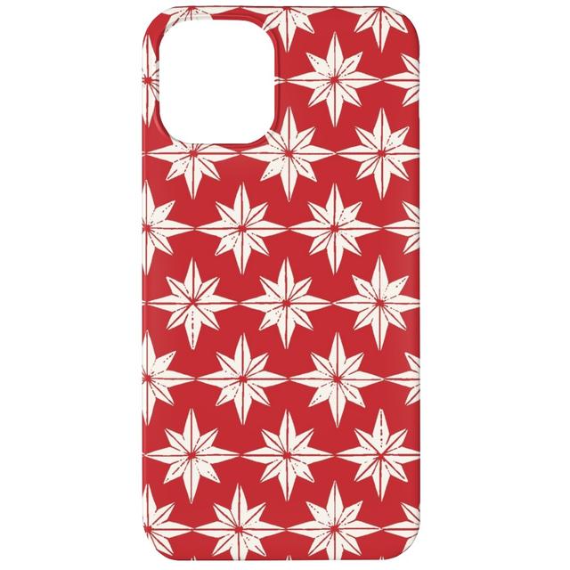Custom iPhone 11 Cases: Christmas Star Tiles, Slim Case, Matte Finish, Red, Cherry